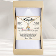 To My Daughter Necklace From Dad With Heartfelt Message - Unique Jewelry For Daughter - My Love and Light