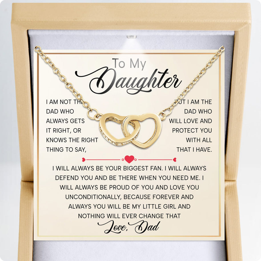 To My Daughter Necklace From Dad With Heartfelt Message - Unique Jewelry For Daughter - My Love and Light