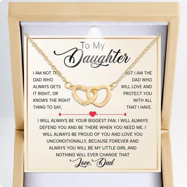 To My Daughter Necklace From Dad With Heartfelt Message - Unique Jewelry For Daughter - My Love and Light