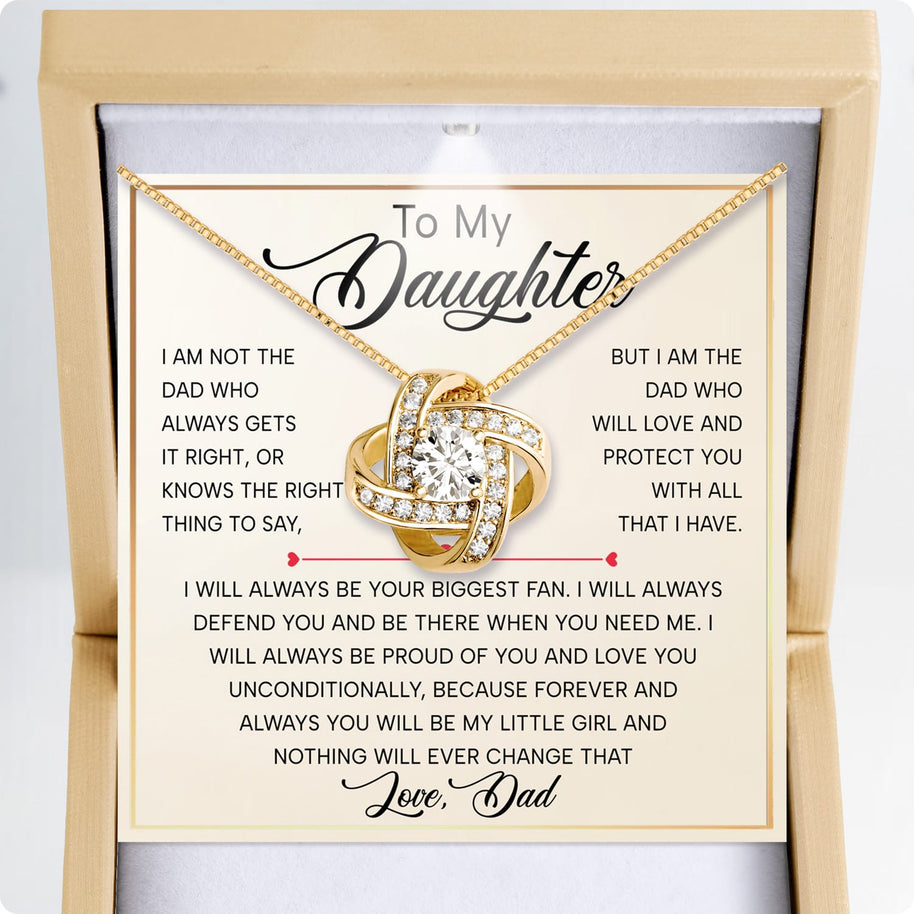 To My Daughter Necklace From Dad With Heartfelt Message - Unique Jewelry For Daughter - My Love and Light