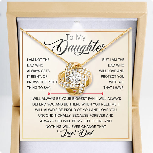 To My Daughter Necklace From Dad With Heartfelt Message - Unique Jewelry For Daughter - My Love and Light