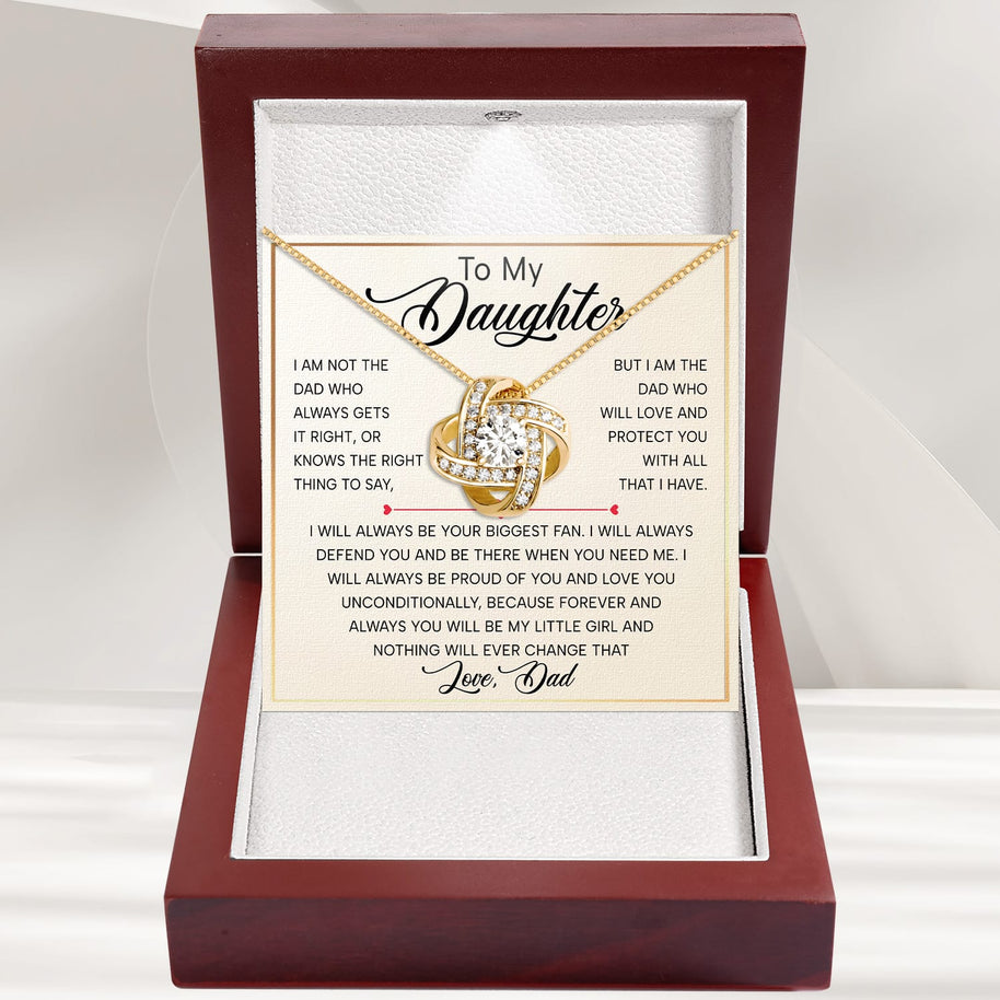 To My Daughter Necklace From Dad With Heartfelt Message - Unique Jewelry For Daughter - My Love and Light