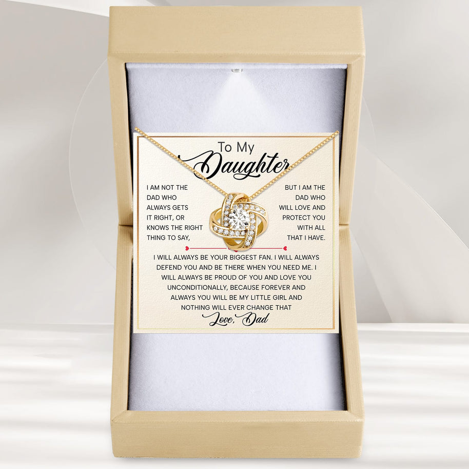 To My Daughter Necklace From Dad With Heartfelt Message - Unique Jewelry For Daughter - My Love and Light
