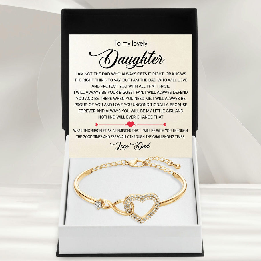 To My Daughter Bracelet From Dad With Message Card - My Little Girl