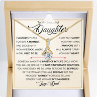 To My Daughter Necklace From Dad With Heartfelt Message - Unique Jewelry For Daughter - Page Of My Life