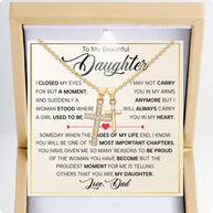 To My Daughter Cross Necklace From Dad With Heartfelt Message - Unique Jewelry For Daughter - Page Of My Life