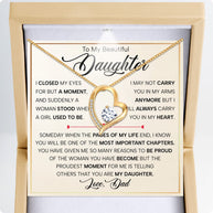 To My Daughter Necklace From Dad With Heartfelt Message - Unique Jewelry For Daughter - Page Of My Life