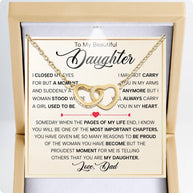 To My Daughter Necklace From Dad With Heartfelt Message - Unique Jewelry For Daughter - Page Of My Life