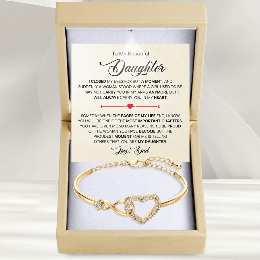 To My Daughter Bracelet From Dad With Message Card - Pages Of My Life