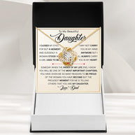 To My Daughter Necklace From Dad With Heartfelt Message - Unique Jewelry For Daughter - Page Of My Life