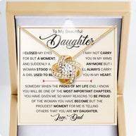 To My Daughter Necklace From Dad With Heartfelt Message - Unique Jewelry For Daughter - Page Of My Life