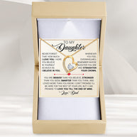 To My Daughter Necklace From Dad With Heartfelt Message - Unique Jewelry For Daughter - Proud of You