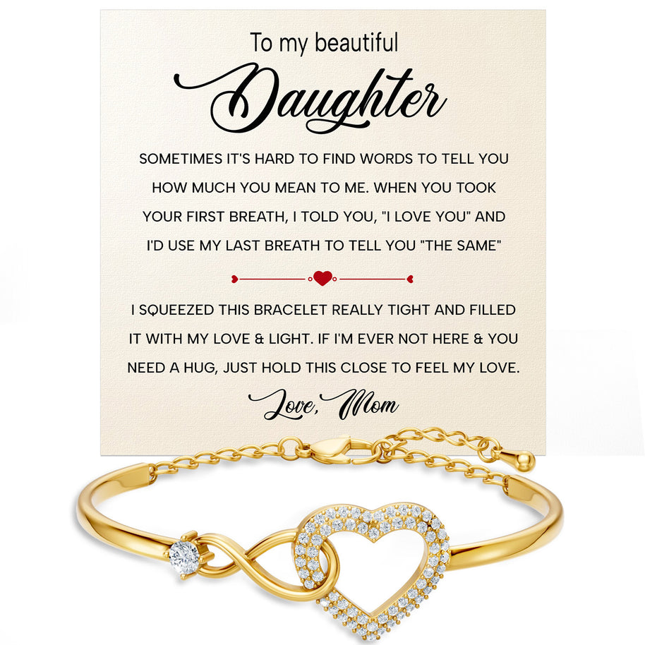 To My Daughter Bracelet From Mom With Message Card - Always In Mine