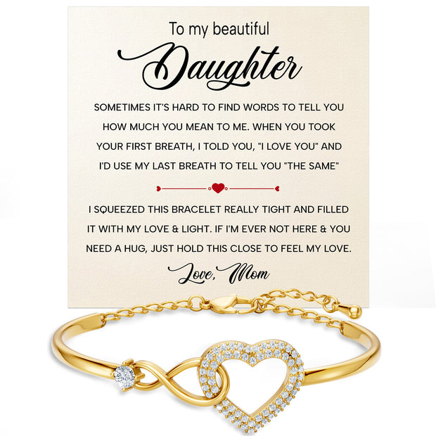 To My Daughter Bracelet From Mom With Message Card - Always In Mine