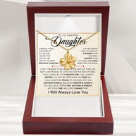 To My Daughter With Heartfelt Message - Cosmos Flower Necklace For Daughter - Always In Mine