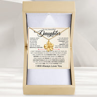 To My Daughter With Heartfelt Message - Cosmos Flower Necklace For Daughter - Always In Mine