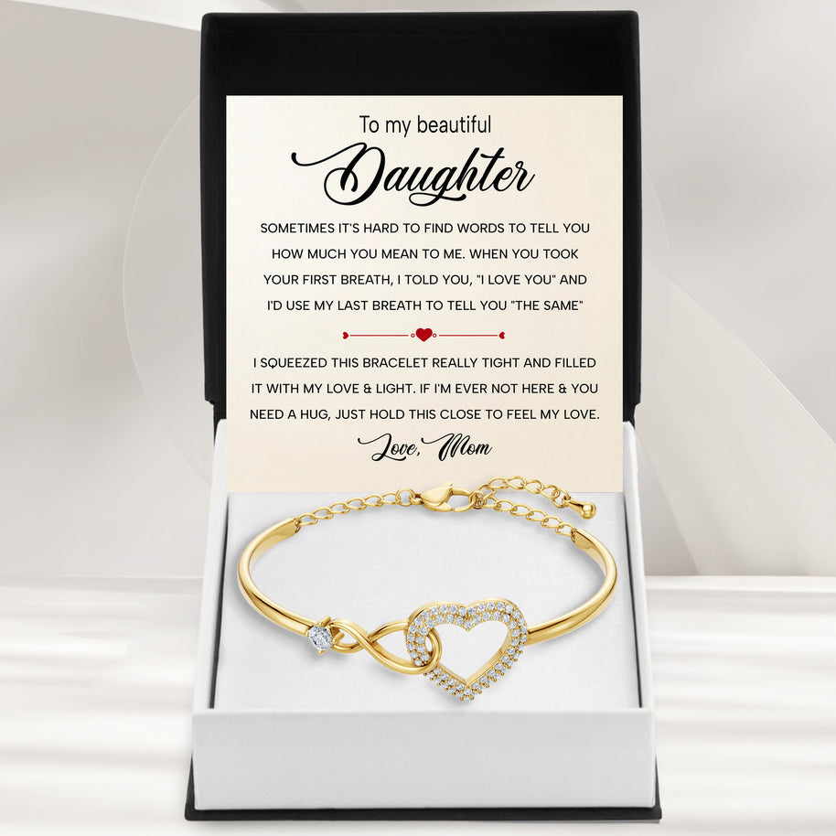 To My Daughter Bracelet From Mom With Message Card - Always In Mine