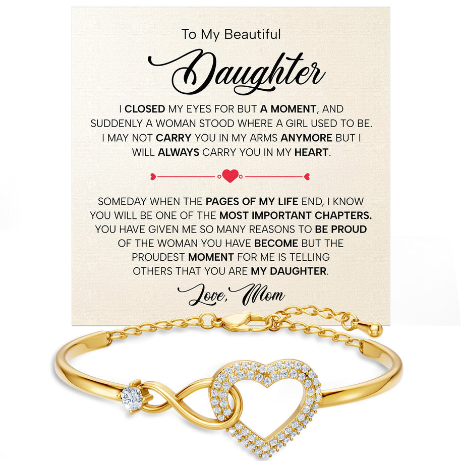 To My Daughter Bracelet From Mom With Message Card - Pages Of My Life