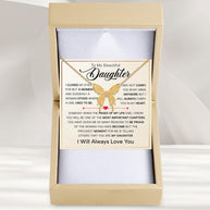 To My Daughter With Heartfelt Message - Butterfly Necklace For Daughter - Pages Of My Life