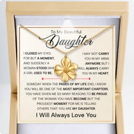 To My Daughter With Heartfelt Message - Cosmos Flower Necklace For Daughter - Pages Of My Life
