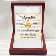 To My Daughter With Heartfelt Message - Cosmos Flower Necklace For Daughter - Pages Of My Life