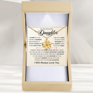 To My Daughter With Heartfelt Message - Cosmos Flower Necklace For Daughter - Pages Of My Life