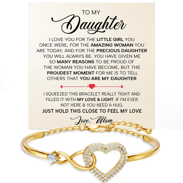 To My Daughter Bracelet From Mom With Message Card - Precious Daughter