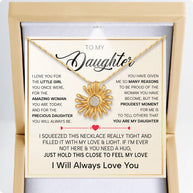 To My Daughter With Heartfelt Message - Daisy Necklace For Daughter - Precious Daughter
