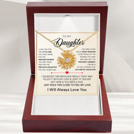 To My Daughter With Heartfelt Message - Daisy Necklace For Daughter - Precious Daughter