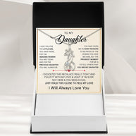To My Daughter With Heartfelt Message - Giraffe Necklace For Daughter - Precious Daughter