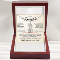 To My Daughter With Heartfelt Message - Giraffe Necklace For Daughter - Precious Daughter