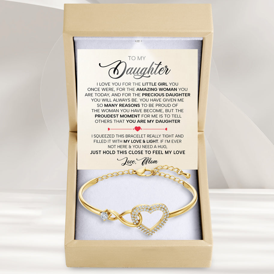 To My Daughter Bracelet From Mom With Message Card - Precious Daughter