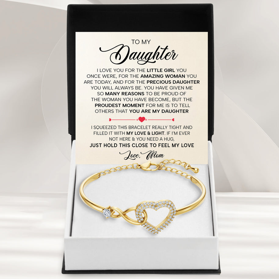 To My Daughter Bracelet From Mom With Message Card - Precious Daughter