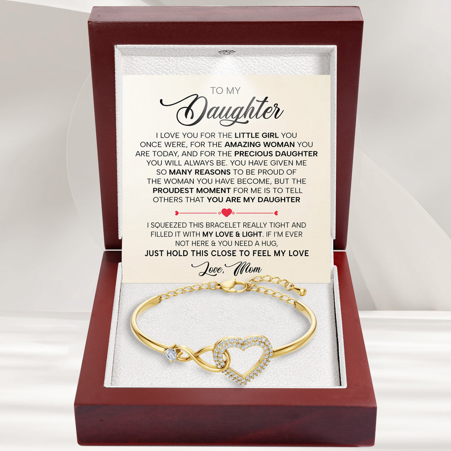 To My Daughter Bracelet From Mom With Message Card - Precious Daughter