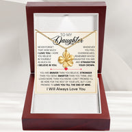 To My Daughter With Heartfelt Message - Cosmos Flower Necklace For Daughter - Straighten Your Crown