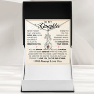 To My Daughter With Heartfelt Message - Giraffe Necklace For Daughter - Straighten Your Crown