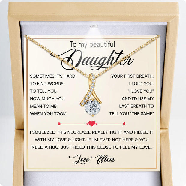 To My Daughter Necklace From Mom With Heartfelt Message - Unique Jewelry For Daughter - Always in Mine