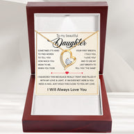 To My Daughter Necklace With Heartfelt Message - Unique Jewelry For Daughter - Always in Mine