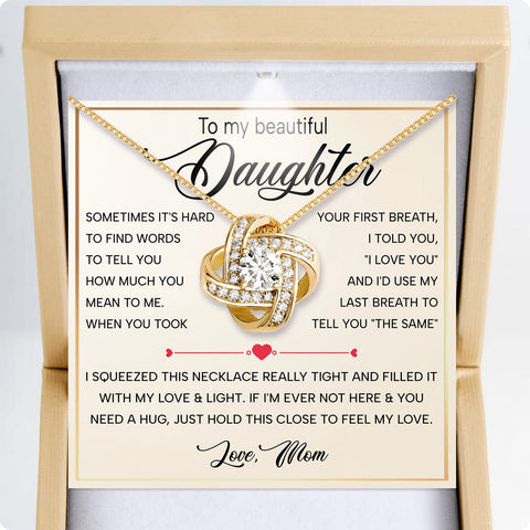 To My Daughter Necklace From Mom With Heartfelt Message - Unique Jewelry For Daughter - Always in Mine