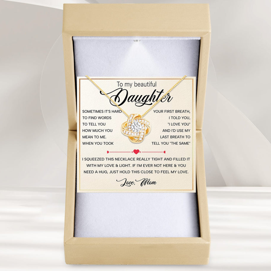 To My Daughter Necklace From Mom With Heartfelt Message - Unique Jewelry For Daughter - Always in Mine