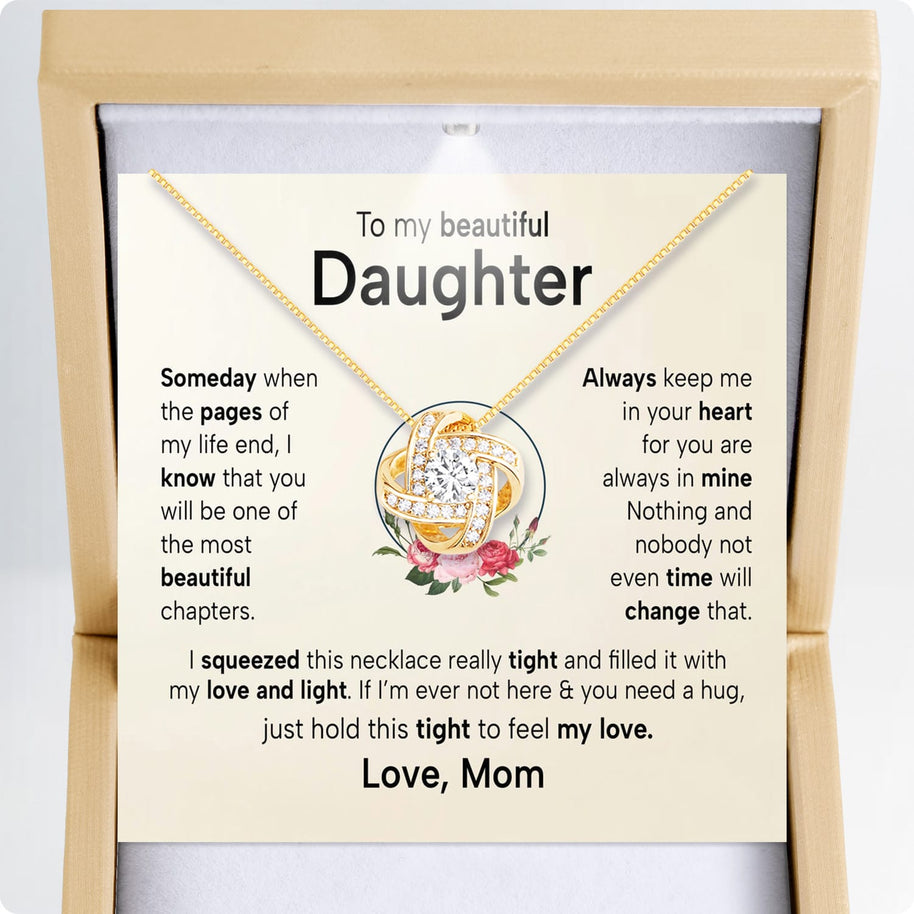 To My Daughter Necklace From Mom With Heartfelt Message - Unique Jewelry For Daughter - Always in Mine