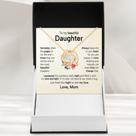 To My Daughter Necklace From Mom With Heartfelt Message - Unique Jewelry For Daughter - Always in Mine