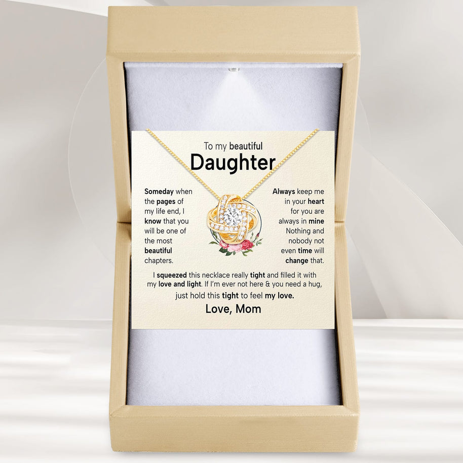 To My Daughter Necklace From Mom With Heartfelt Message - Unique Jewelry For Daughter - Always in Mine