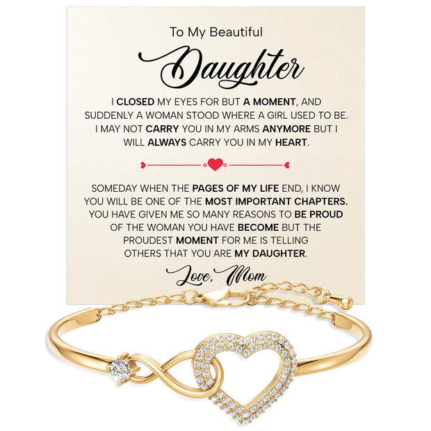To My Daughter Bracelet From Mom With Message Card - Pages Of My Life
