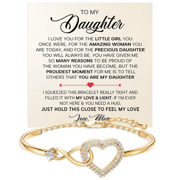 To My Daughter Bracelet From Mom With Message Card - Precious Daughter