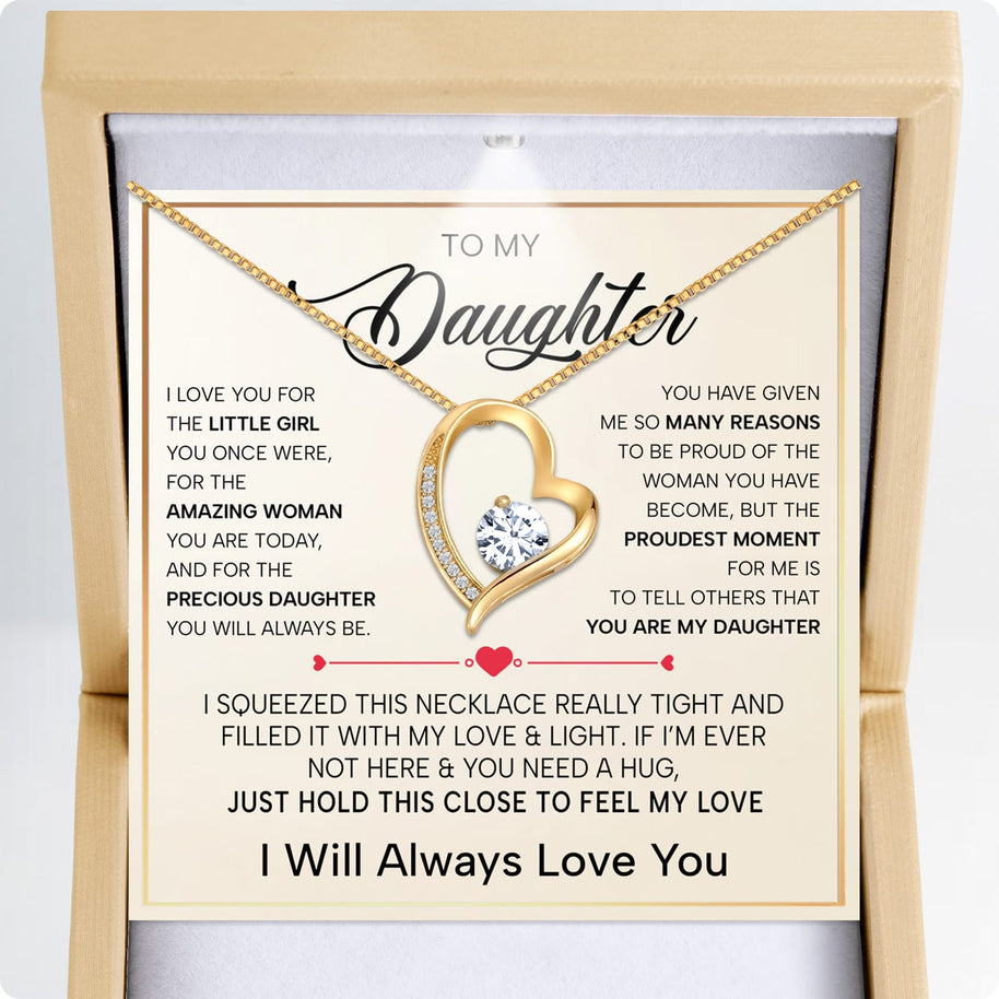 To My Daughter Necklace With Heartfelt Message - Unique Jewelry For Daughter - My Sunshine