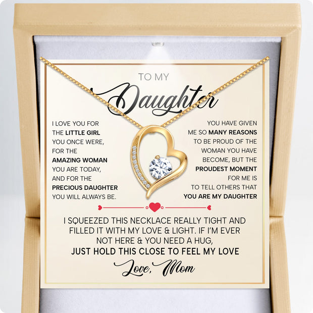 To My Daughter Necklace From Mom With Heartfelt Message - Unique Jewelry For Daughter - My Sunshine