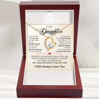 To My Daughter Necklace With Heartfelt Message - Unique Jewelry For Daughter - My Sunshine