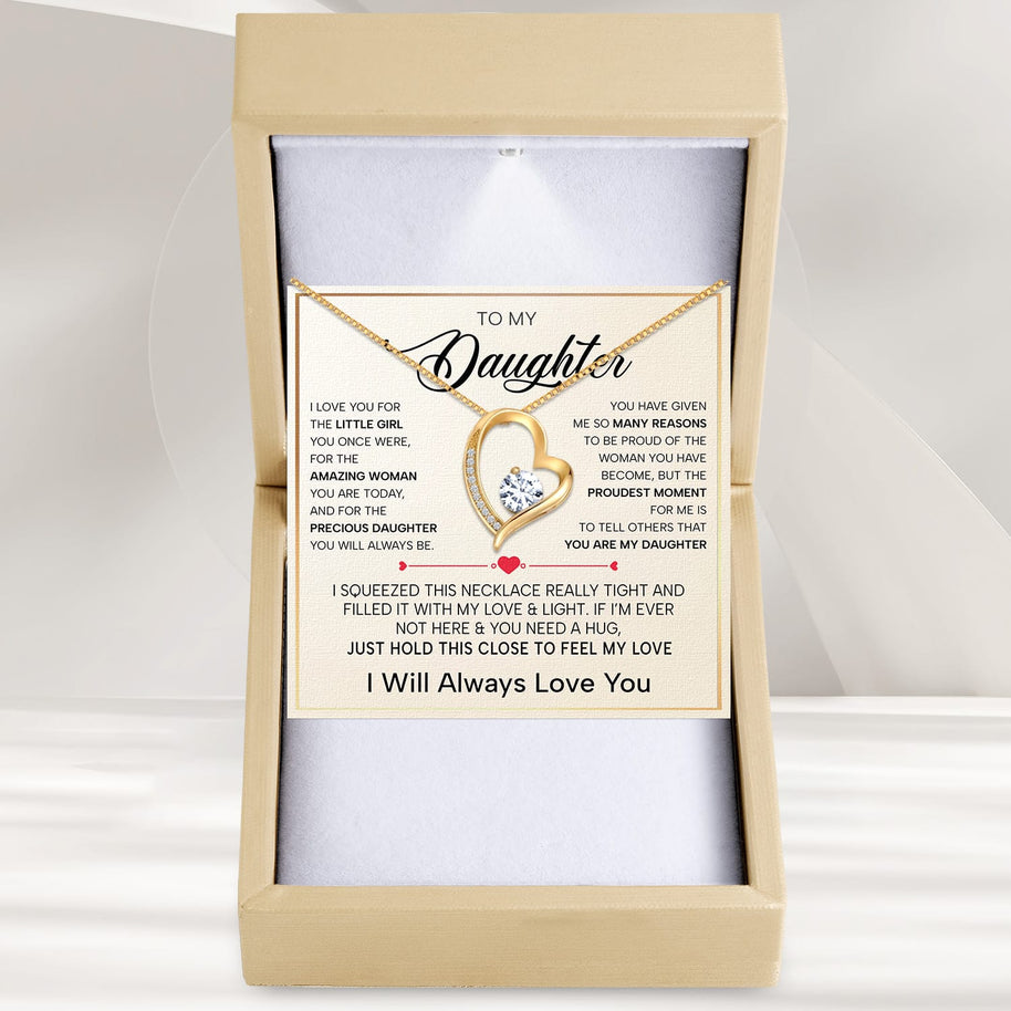To My Daughter Necklace With Heartfelt Message - Unique Jewelry For Daughter - My Sunshine