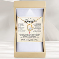 To My Daughter Necklace With Heartfelt Message - Unique Jewelry For Daughter - My Sunshine